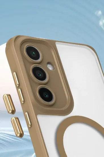 Newface Samsung Galaxy S25 Kılıf Enka Magsafe Silikon Kılıf - Şeffaf resmi