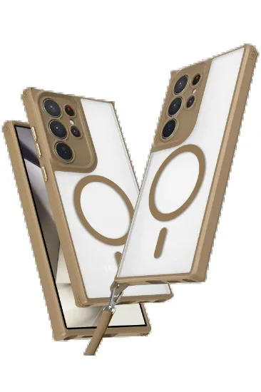 Newface Samsung Galaxy S25 Ultra Kılıf Enka Magsafe Silikon Kılıf - Desert resmi