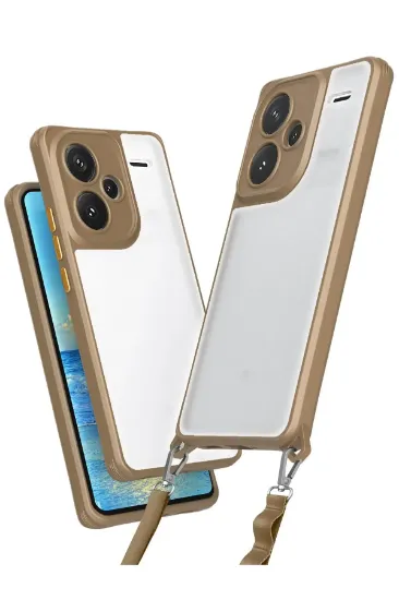 Newface Xiaomi Redmi Note 13 Pro Plus Kılıf Penta Silikon Kılıf - Çöl Titanyum resmi