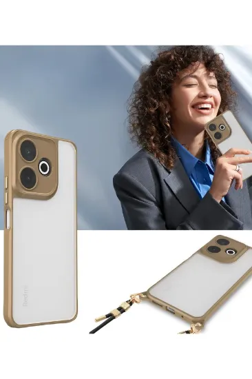Newface Xiaomi Redmi 13 4G Kılıf Penta Silikon Kılıf - Çöl Titanyum resmi