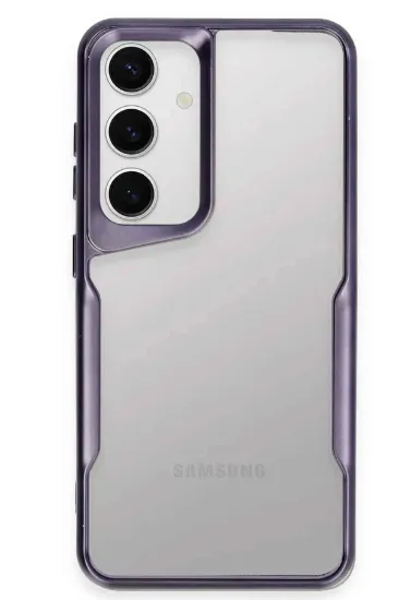 Newface Samsung Galaxy S25 Kılıf Boyi Silikon Kapak - Derin Mor resmi