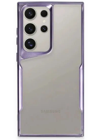 Newface Samsung Galaxy S25 Ultra Kılıf Boyi Silikon Kapak - Derin Mor resmi