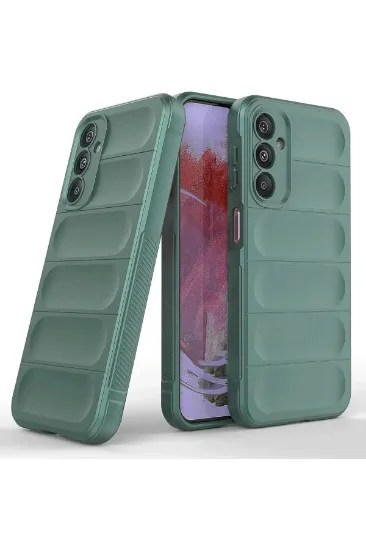 Newface Samsung A36 Kılıf Optimum Silikon - Koyu Yeşil resmi