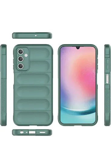 Newface Samsung A36 Kılıf Optimum Silikon - Koyu Yeşil resmi