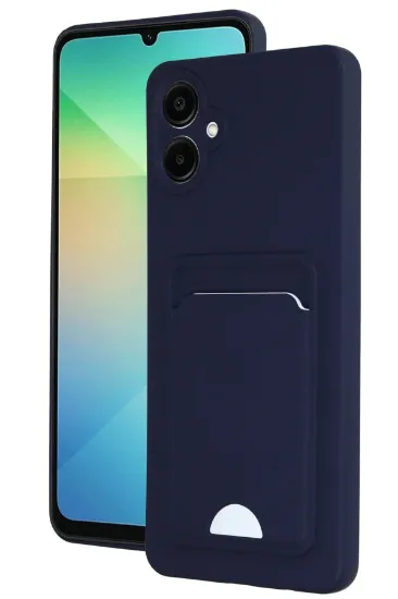 Newface Samsung Galaxy A06 Kılıf Kelvin Kartvizitli Silikon - Lacivert resmi