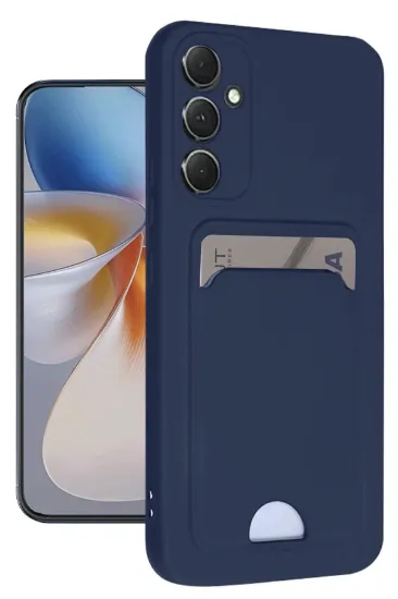 Newface Samsung Galaxy A16 5G Kılıf Kelvin Kartvizitli Silikon - Lacivert resmi