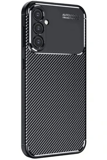 Newface Samsung Galaxy A26 Kılıf Auto Focus Karbon Kapak - Siyah resmi