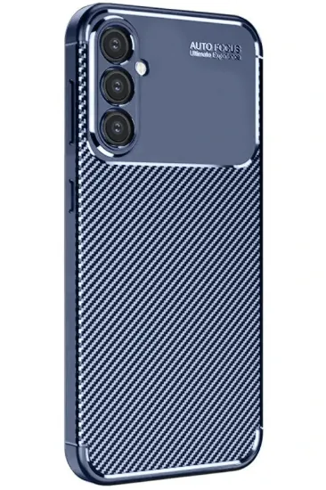 Newface Samsung Galaxy A26 Kılıf Auto Focus Karbon Kapak - Lacivert resmi