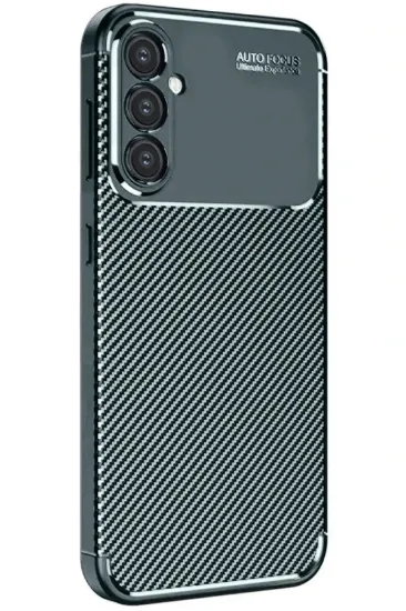 Newface Samsung Galaxy A26 Kılıf Auto Focus Karbon Kapak - Koyu Yeşil resmi