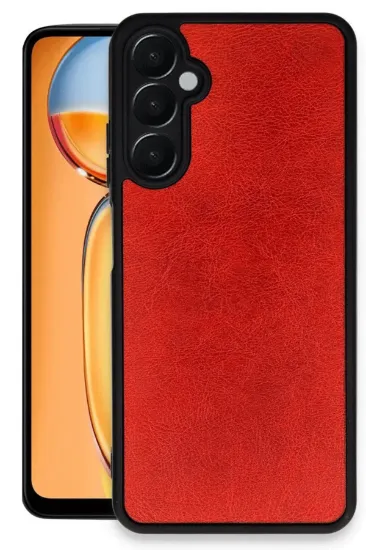 Newface Samsung Galaxy A26 Kılıf Aras Deri Kapak - Kırmızı resmi