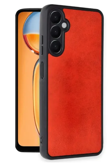 Newface Samsung Galaxy A26 Kılıf Aras Deri Kapak - Kırmızı resmi