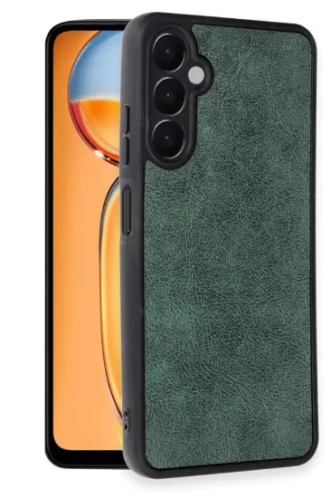 Newface Samsung Galaxy A26 Kılıf Aras Deri Kapak - Koyu Yeşil resmi