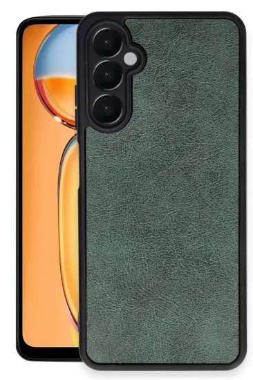 Newface Samsung Galaxy A26 Kılıf Aras Deri Kapak - Koyu Yeşil resmi