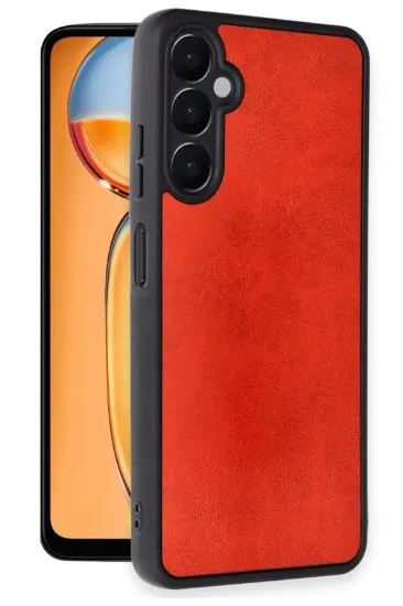 Newface Samsung Galaxy A36 Kılıf Aras Deri Kapak - Kırmızı resmi