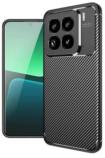 Newface Xiaomi Mi 15 Pro Kılıf Auto Focus Karbon Kapak - Siyah resmi
