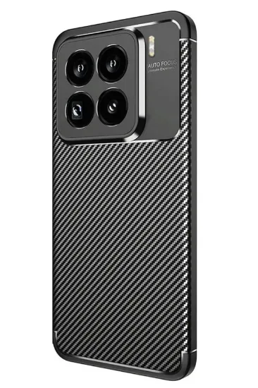 Newface Xiaomi Mi 15 Pro Kılıf Auto Focus Karbon Kapak - Siyah resmi
