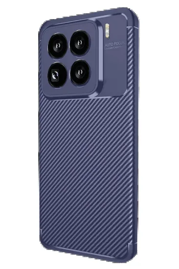 Newface Xiaomi Mi 15 Pro Kılıf Auto Focus Karbon Kapak - Lacivert resmi