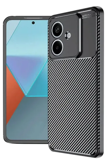Newface Oppo A3 Kılıf Auto Focus Karbon Kapak - Siyah resmi