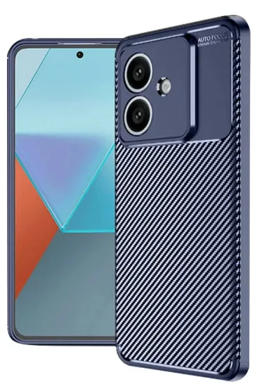Newface Oppo A3 Kılıf Auto Focus Karbon Kapak - Lacivert resmi