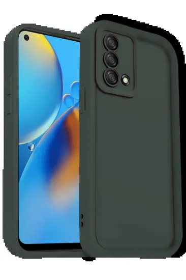 Newface Oppo A74 4G Kılıf Viera Silikon - Koyu Yeşil resmi
