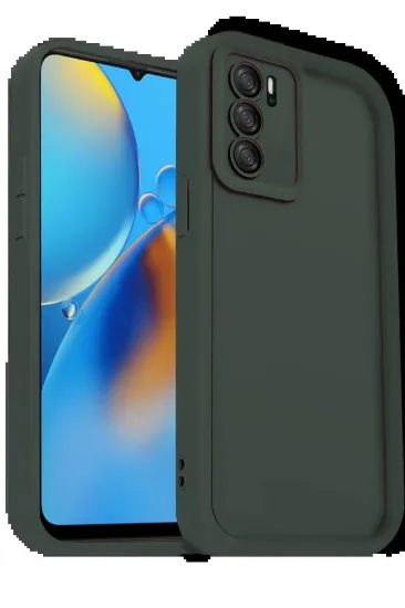Newface Oppo A16 Kılıf Viera Silikon - Koyu Yeşil resmi