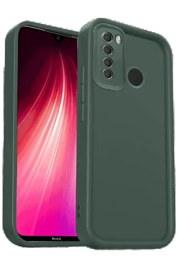 Newface Xiaomi Redmi Note 8 Kılıf Viera Silikon - Koyu Yeşil resmi