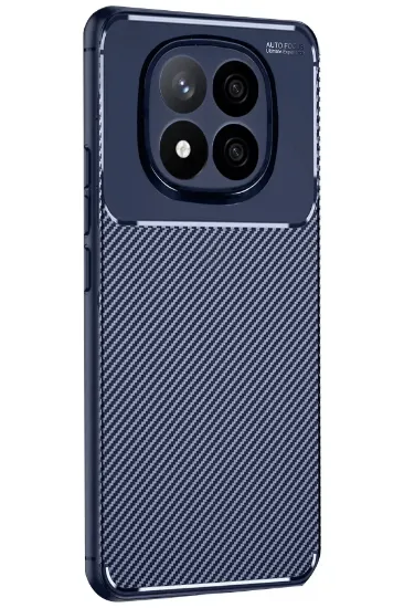 Newface Xiaomi Redmi Note 14 Pro 5G Kılıf Auto Focus Karbon Kapak - Lacivert resmi