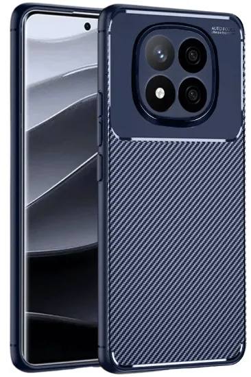 Newface Xiaomi Redmi Note 14 Pro 5G Kılıf Auto Focus Karbon Kapak - Lacivert resmi