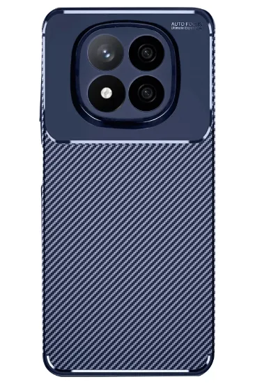 Newface Xiaomi Redmi Note 14 Pro 5G Kılıf Auto Focus Karbon Kapak - Lacivert resmi