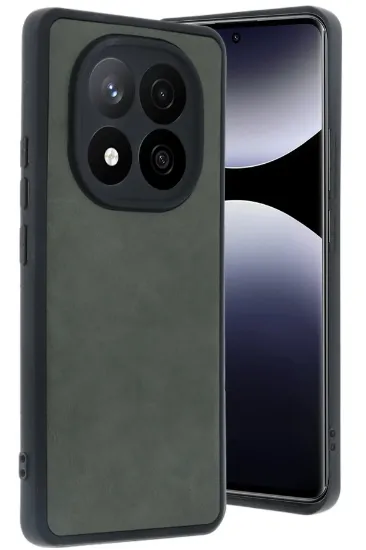 Newface Xiaomi Redmi Note 14 Pro 5G Kılıf Aras Deri Kapak - Koyu Yeşil resmi
