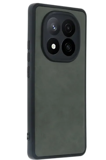 Newface Xiaomi Redmi Note 14 Pro 5G Kılıf Aras Deri Kapak - Koyu Yeşil resmi