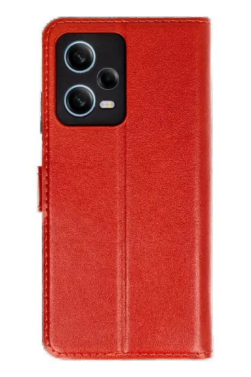 Newface Xiaomi Redmi Note 12 Pro 5G Kılıf Trend S Plus Kapaklı Kılıf - Kırmızı resmi