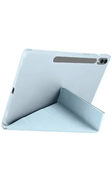 Newface Samsung Galaxy X510 Tab S9 FE 11 Kılıf Kalemlikli Mars Tablet Kılıfı - Mavi resmi