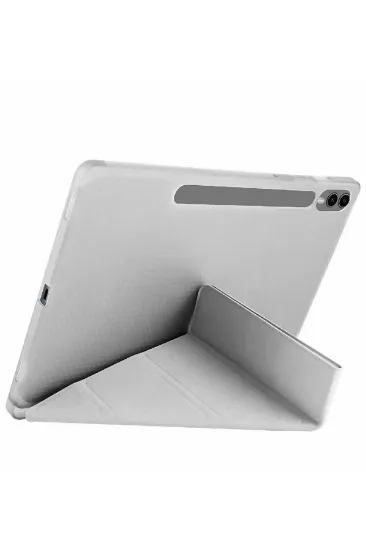 Newface Samsung Galaxy X510 Tab S9 FE 11 Kılıf Kalemlikli Mars Tablet Kılıfı - Gri resmi