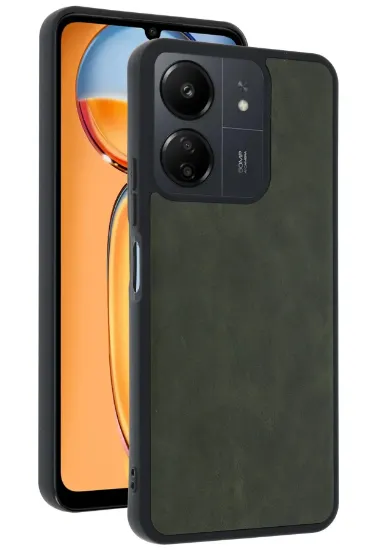 Newface Xiaomi Redmi 13C Kılıf Aras Deri Kapak - Açık Yeşil resmi
