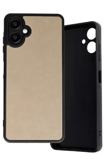 Newface Samsung Galaxy A06 Kılıf Aras Deri Kapak - Pudra resmi
