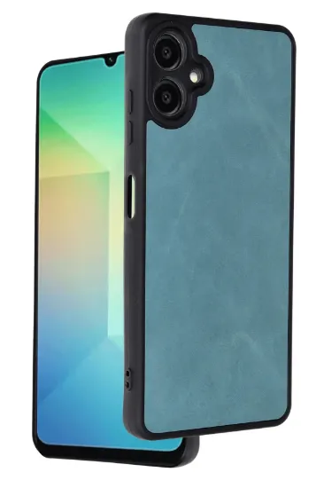 Newface Samsung Galaxy A06 Kılıf Aras Deri Kapak - Açık Yeşil resmi
