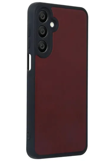 Newface Samsung Galaxy A16 5G Kılıf Aras Deri Kapak - Bordo resmi
