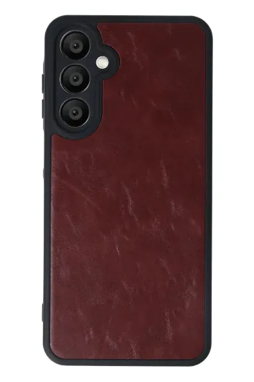 Newface Samsung Galaxy A16 5G Kılıf Aras Deri Kapak - Bordo resmi