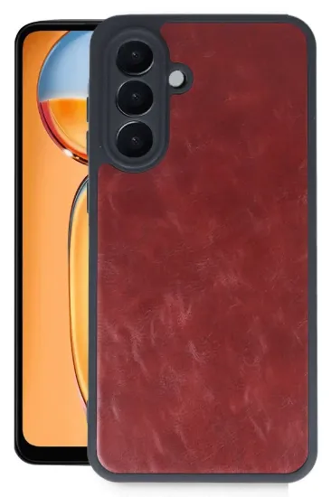 Newface Samsung Galaxy A26 Kılıf Aras Deri Kapak - Bordo resmi