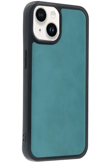 Newface iPhone 14 Kılıf Aras Deri Kapak - Açık Yeşil resmi