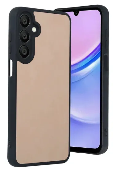 Newface Samsung Galaxy A35 5G Kılıf Aras Deri Kapak - Pudra resmi