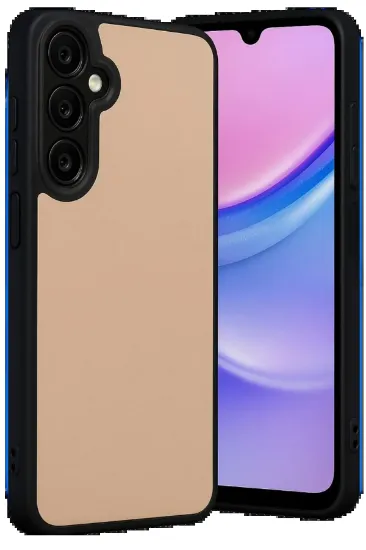 Newface Samsung Galaxy M15 Kılıf Aras Deri Kapak - Pudra resmi