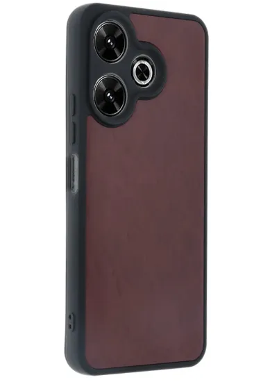 Newface Xiaomi Redmi 13 4G Kılıf Aras Deri Kapak - Bordo resmi