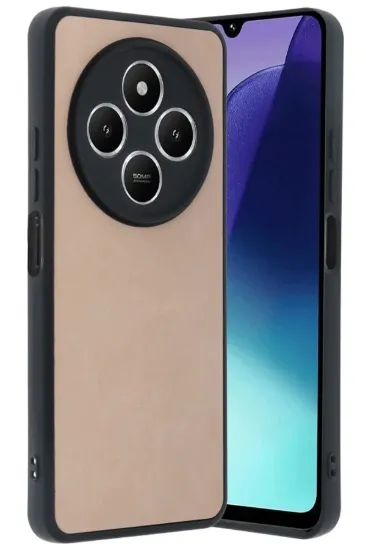 Newface Xiaomi Redmi 14C Kılıf Aras Deri Kapak - Pudra resmi