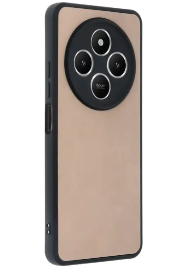 Newface Xiaomi Redmi 14C Kılıf Aras Deri Kapak - Pudra resmi