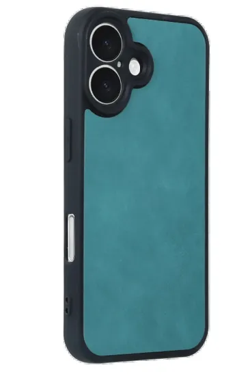 Newface iPhone 16 Kılıf Aras Deri Kapak - Açık Yeşil resmi