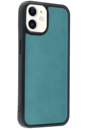 Newface iPhone 11 Kılıf Aras Deri Kapak - Açık Yeşil resmi