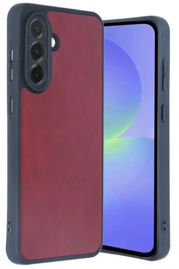 Newface Samsung Galaxy A56 Kılıf Aras Deri Kapak - Bordo resmi
