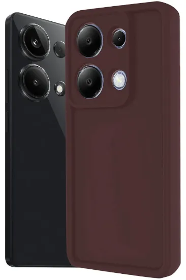 Newface Xiaomi Redmi Note 13 Pro 4G Kılıf Viera Silikon - Bordo resmi